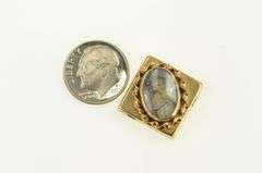 14K Yellow Gold Victorian Painted Lady Slide Bracelet Charm/Pendant