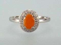 Natural 1.35 Ct Orange Fire Opal Ring