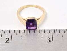 Beautiful 14K Yellow Gold Amethyst Gemstone Ring