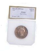 PR68 Red & Brown 1948 South Africa 1/2 Penny PCI