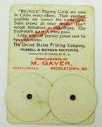 Rare Bicycle Playing Cards Mechanical Advertising Card