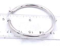 14kt White gold hoop earrings