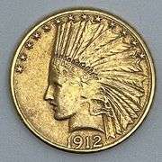 Gold Indian Ten Dollar 1912 Coin