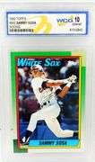 Sammy Sosa 1990 Rookie Baseball Card, 10 Gem-MT
