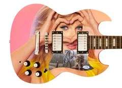 Taylor Swift Evermore Autographed Signed Custom Photo Graphics Guitar ACOA
