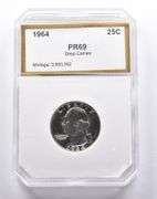 PR69 Deep CAM 1964 Washington Quarter PCI