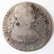 1797 Mexico City Mexico 8 Real With Counter Stamps