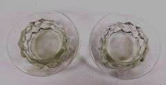 Pair of Vintage Fostoria Hat Shape Master Salts