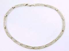Vintage Sterling Greek Key Choker Necklace