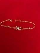 BRAND NEW LADIES 14K ROSE GOLD DIAMOND BRACELET XO