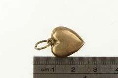 Gold Filled Victorian Puffy Heart Love Forget Me Not Charm/Pendant
