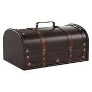 Wooden Treasure Chest Leather Handle