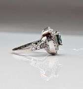 Sparkling Rare 3.15 Ct VVs1 Emerald Green Lab Simulated Diamond Ring