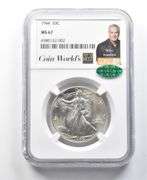 1944 Walking Liberty Half Dollar Miles Standish MS67 NGC CAC