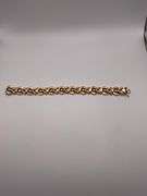 26.4g 14k Tri Color Gold Bracelet, 8in, 15mm Ribbon Link
