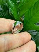 10k White Solid Gold 6mm Domed Plain Men's Women's Wedding Band Size 13