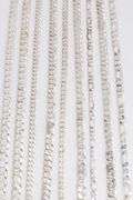 Sterling Silver - Italy Stamped - Super Flats - Curb / Figaro Mixed Lot - 9 Chains - 7.8mm to 13mm W