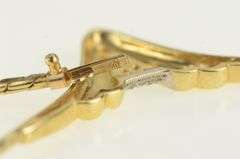 14K Yellow Gold Vintage Diamond Chevron Square Chain Necklace