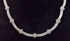 Absolutely Stunning 14K White Gold Diamond Necklace