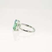 Dazzling 4.5 Ct Paraiba Aqua Blue Fire Moissanite Ring