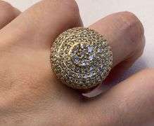 STUNNING 14K YELLOW GOLD MEN’S DIAMOND RING