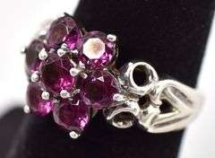 Fantastic 925 Flower Ring with Pink Gemstones
