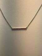 BRAND NEW 14K WHITE GOLD AND PINK SAPPHIRE NECKLACE