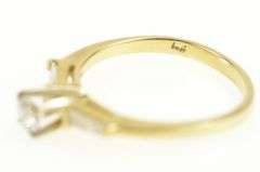 14K Yellow Gold 0.55 Ctw Diamond VVS Baguette Engagement Ring