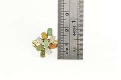 14K Yellow Gold Multi Color Jadeite Cabochon Cluster Ring