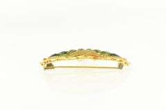 18K Yellow Gold Ruby Sapphire Enamel Parasol Umbrella Pin/Brooch
