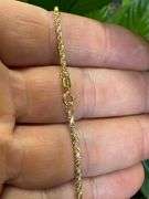 10k Yellow Gold-Hollow Round Rope Link Chain 1.9mm Necklace 18"
