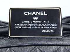CHANEL Airline Round Trip Bowling Black Shoulder Bag W/ Card