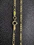 10k Yellow Gold-Hollow Figaro Link Chain 1.9mm 050 Gauge Necklace 22"