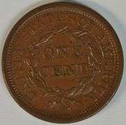 Needle-sharp 1856 Braided Hair Large Cent in AU