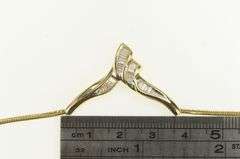 14K Yellow Gold 0.50 Ctw Baguette Diamond Chevron Necklace