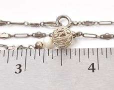 Perfect Sterling Silver Pearl Festoon Necklace