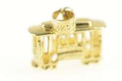 14K Yellow Gold 3D Trolley Vintage San Francisco Charm/Pendant