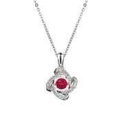 Beautiful 'Pink Topaz Crystal" dancing center stone pendant