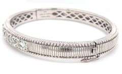 Judith Ripka Aquamarine bangle in 925 sterling silver