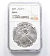 MS70 2001 American Silver Eagle NGC