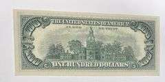 Choice Near Unc 1966 $100 Red Seal US Note