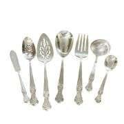 Vintage 56 Piece Monogrammed “K” Silverplate Flatware Set From Old Company Plate
