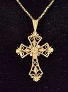 Honorable 14K Yellow Gold Cross Pendant Necklace