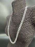 Men's 8.5mm Solid .925 Sterling Silver Flat Curb Chain Link Italy Necklace 24"