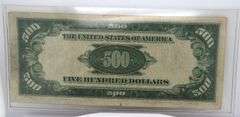 Original Five Hundred Dollar 1934 series Bill with President McKinley