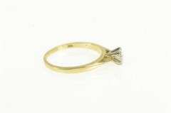 14K Yellow Gold 0.35 Ct Diamond Solitaire Classic Engagement Ring