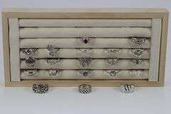 .925 Sterling Silver Ring Assortment Various Sizes & Styles (20 Ring Lot)
