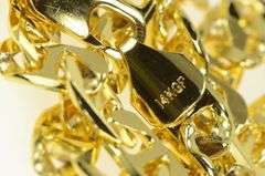 Gold Plated 7.9mm Thick Wide Anchor Link Chunky Chain Necklace