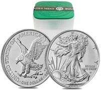 BRAND NEW 2024 MINT SEALED ROLL OF 20 $1 AMERICAN SILVER EAGLES