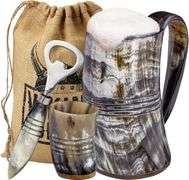 Viking Mug Made from Real Ox Horn